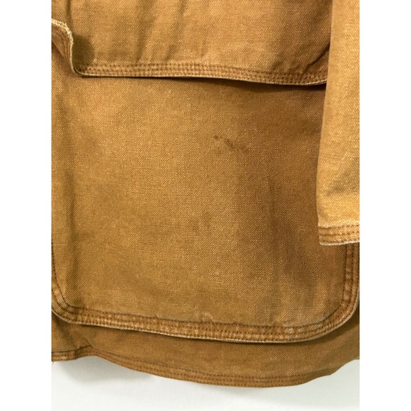 Vintage J. Crew Barn Jacket Mens Large Brown Plaid Lined Field Coat Oarsman - Picture 16 of 16